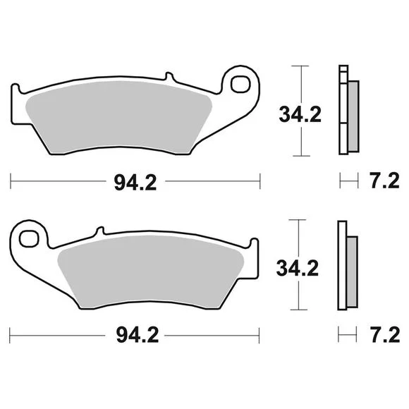 Plaquettes de freins SBS 694RSI Sinter Métal Fritté avant Ref : 694RSI / 694090