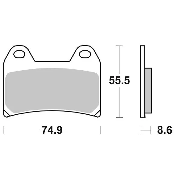 Plaquettes de freins SBS 706HS Sinter Métal Fritté avant Ref : 706HS / 706070