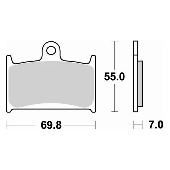 Plaquettes de freins SBS 714HS Sinter Métal Fritté Avant Ref : 714070