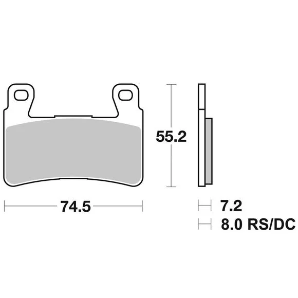 Plaquettes de freins SBS 734HF Organique avant Ref : 734HF / 734000