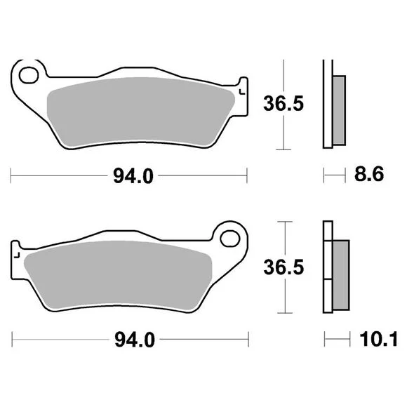 Plaquettes de freins SBS 742LS Sinter Métal Fritté arrière Ref : 742LS / 742040
