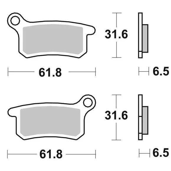 Plaquettes de freins SBS 783RSI Sinter Métal Fritté avant/arrière Ref : 783RSI / 783090