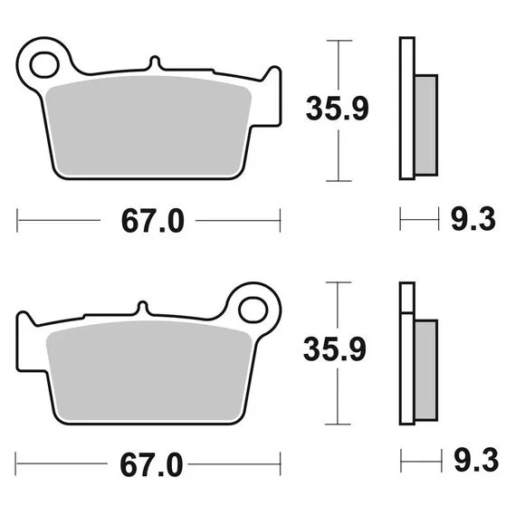 Plaquettes de freins SBS 790SI Sinter Métal Fritté Racing arrière Ref : 790SI / 790030