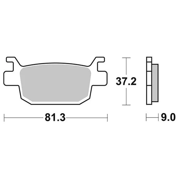 Plaquettes de freins SBS 832LS Sinter Métal Fritté arrière Ref : SBS832LS / 832040