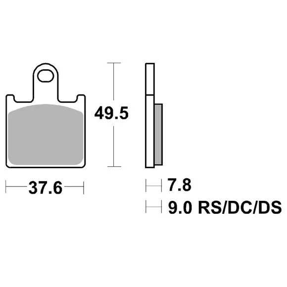 Plaquettes de freins SBS 838DC Racing carbon avant Ref : 838DC / 838060