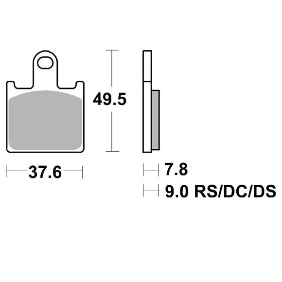 Plaquettes de freins SBS 838HS Sinter Métal Fritté avant Ref : 838HS / 838070