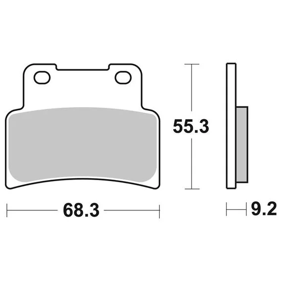 Plaquettes de freins SBS 844HF Organique avant Ref : 844HF / 844000