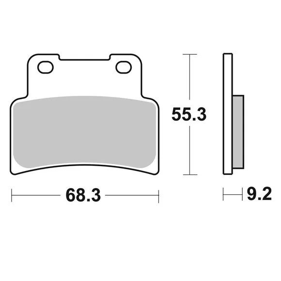 Plaquettes de freins SBS 844HS Sinter Métal Fritté avant Ref : 844HS / 844070