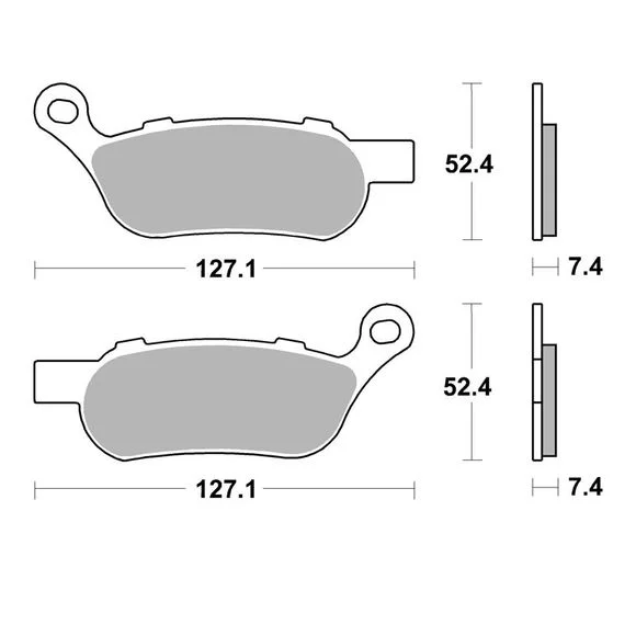 Plaquettes de freins SBS 854H.LS Sinter Métal Fritté Arrière Ref : 854H.LS / 854040