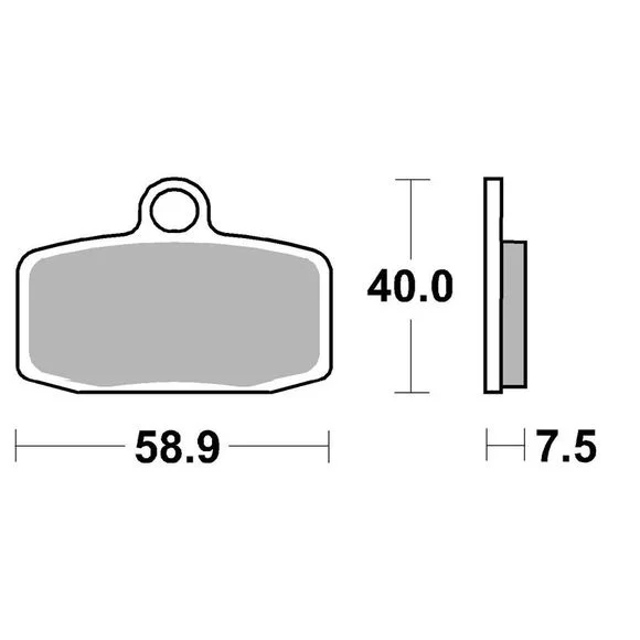 Plaquettes de freins SBS 885RSI Sinter Métal Fritté avant Ref : 885RSI / 885090
