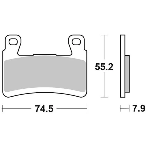 Plaquettes de freins SBS 894HS Sinter Métal Fritté Avant Ref : 894HS / 894070
