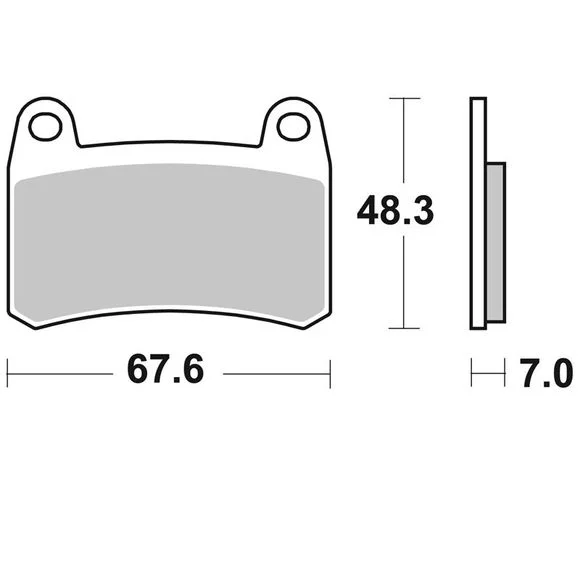 Plaquettes de freins SBS 933HS Sinter Métal Fritté Avant Ref : 933HS / 933070