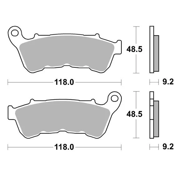 Plaquettes de freins SBS 934H.HS Sinter Métal Fritté Avant Ref : 934H.HS / 934070