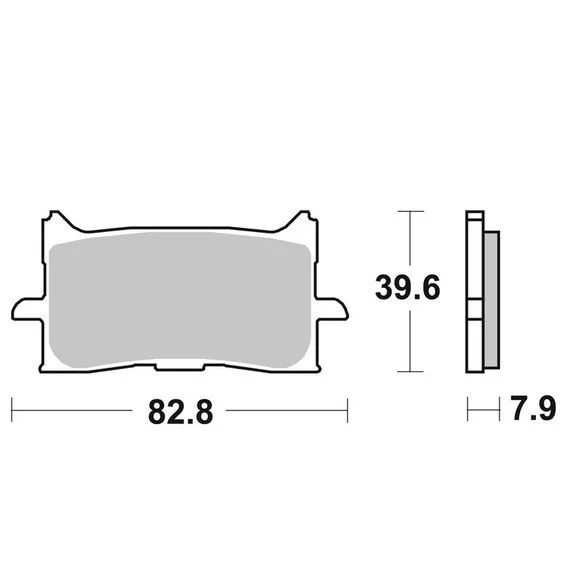 Plaquettes de freins SBS 940HS Sinter Métal Fritté avant Ref : 940HS / 940070