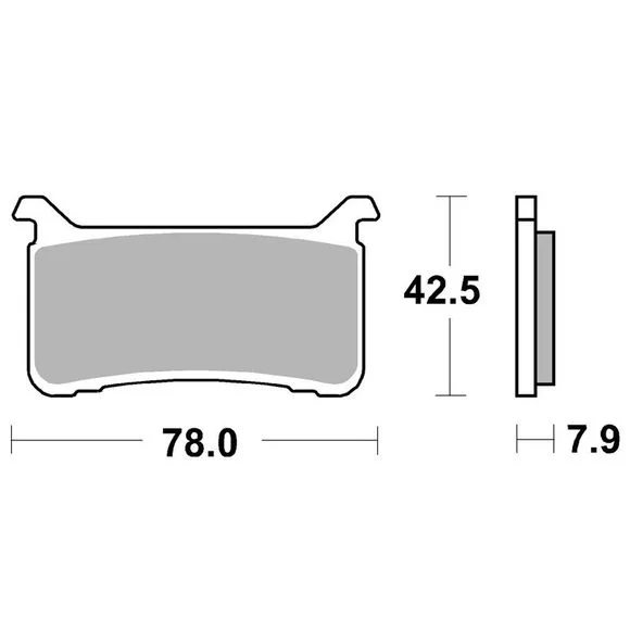 Plaquettes de freins SBS 947HS Sinter Métal Fritté Avant Ref : 947HS / 947070