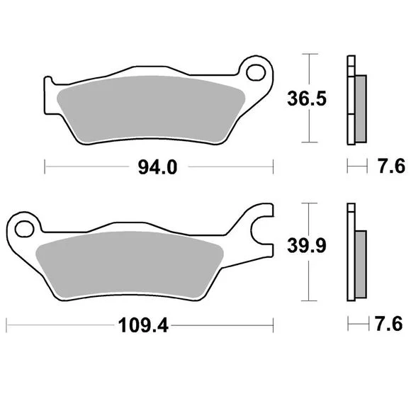 Plaquettes de freins SBS 951HF Sinter Métal Fritté avant Ref : SBS951HF / 951000