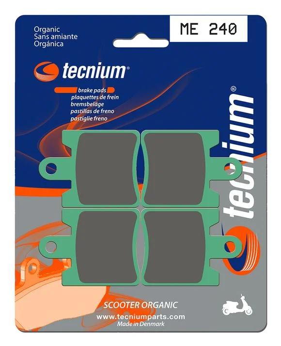 Plaquettes de freins Tecnium Scooter organique – ME240 Ref : TE00728A / 1022650