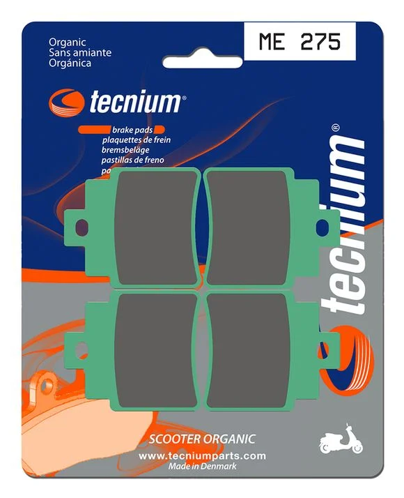 Plaquettes de freins Tecnium Scooter organique – ME275 Ref : TE00736A / 1022662