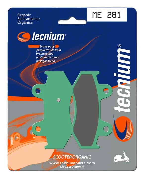 Plaquettes de freins Tecnium Scooter organique – ME281 Ref : TE00739A / 1022666
