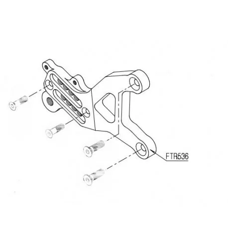 Platine laterale LIGHTECH commande inversee noir Kawasaki – FTR536NER