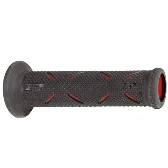 Poignées de guidon Progrip 717 RACING Universel – Rouge / Noir Ref : PRG0071