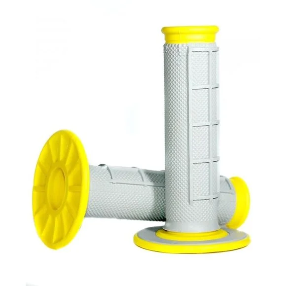 Poignées de guidon Renthal MX DUAL GRIP WAFFLE Universel – Jaune Ref : RT0088