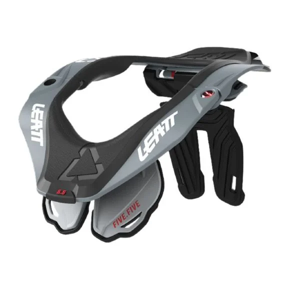 Protection cervicale Leatt 5.5 NECK BRACE 2025 – Gris / Rouge Ref : LB0784