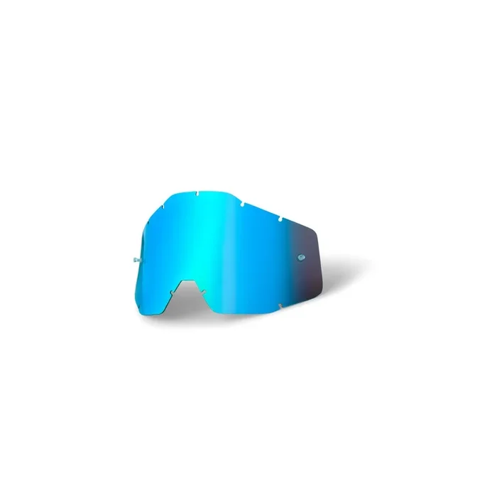 Racecraft/Accuri/Strata replacement lens 100% – Blue mirror anti-fog