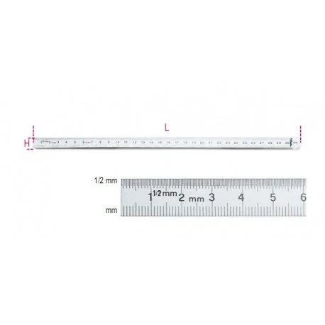 Reglet flexible BETA 150mm acier inoxydable