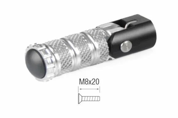 Repose-pieds LighTech repliables M8x20 argent Universel Ref : LIG01239A / 1071265