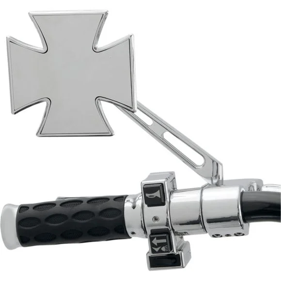 Rétroviseur Drag Specialties Croix de malte reversible (l’unité) Universel – Gris Ref : DRG0198