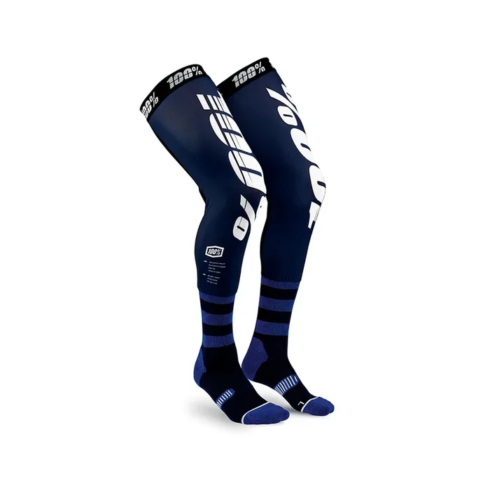 REV Chaussettes performance motocross bleu/blanc