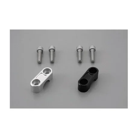 Right silver clamp for 22mm diameter handlebars.
