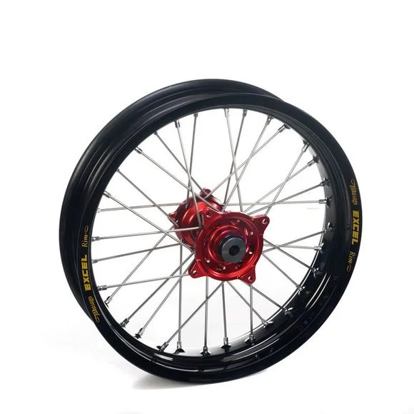 Roue Haan Wheels arrière dimension 16×1.85 Noir/Rouge Ref : 1096106010