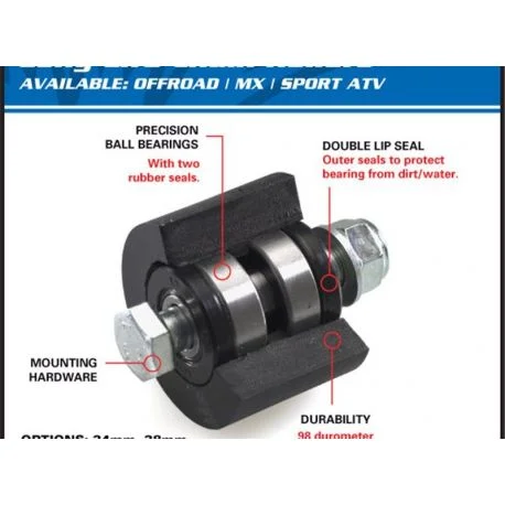 Roulette de chaine superieur/inferieur ALL BALLS noir GASGAS / HUSQVARNA / KAWASAKI / SUZUKI / KTM