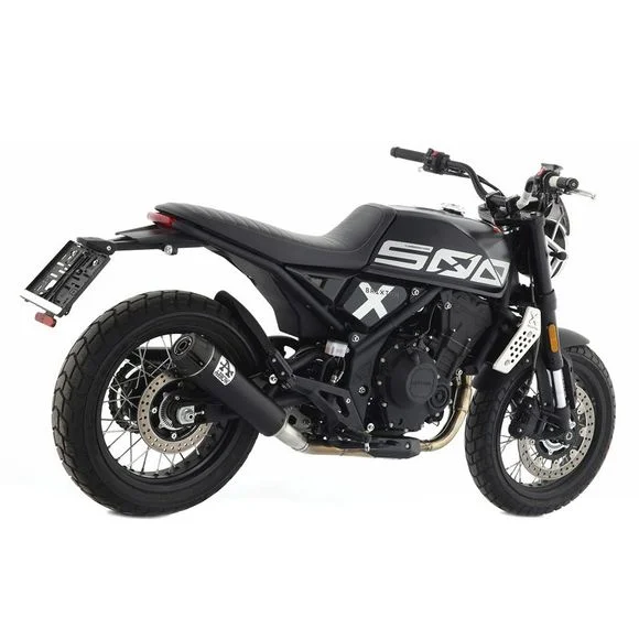 Silencieux Arrow REBEL DARK NICHROM DARK – CarboneBRIXTON 500 CROSSFIRE 500 – 2020 – 2024Ref : AW0023