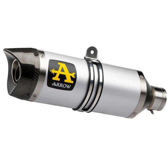 Silencieux Arrow Thunder Alu embout carbone – Gris Ref : AW0268 / 71812AK