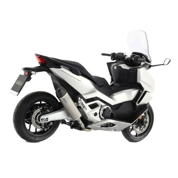 Silencieux Arrow Titane Indy-race embout acier (version longue)HONDA 750 FORZA 750 – 2021 – 2023Ref : 73518PK