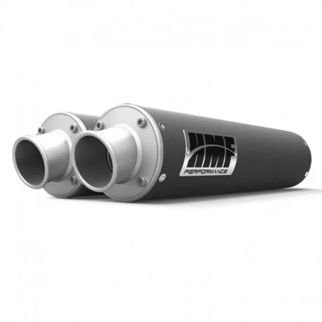 Silencieux HMF Dual Performance Series Gun Metal/casquette Turn Down Polaris