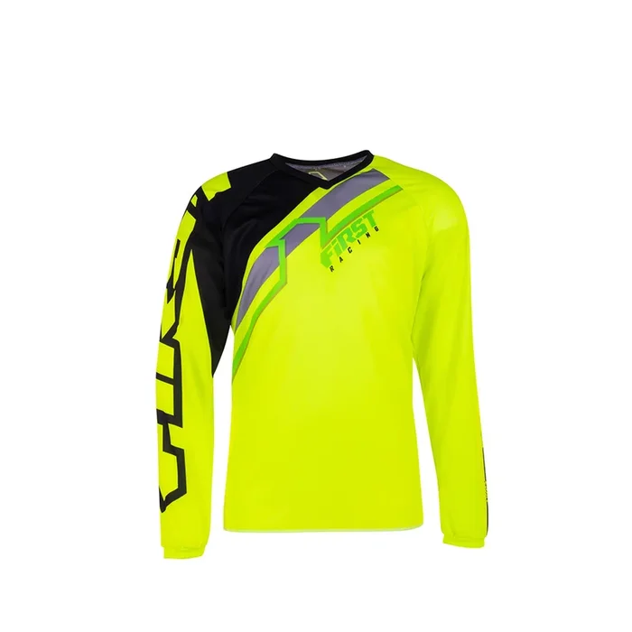 Stripes maillot enfant jaune fluo