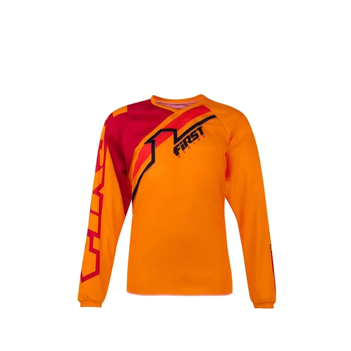 Stripes maillot enfant orange