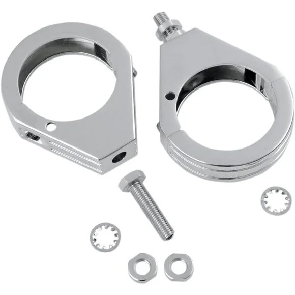 Support Clignotant Drag Specialties pour tube de fourche 39 mm Universel – Gris Ref : DRG0119