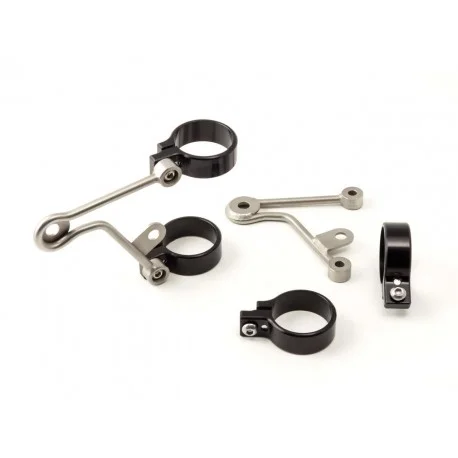 Support de phare moto LSL Clubman inox universel avec support clignotants