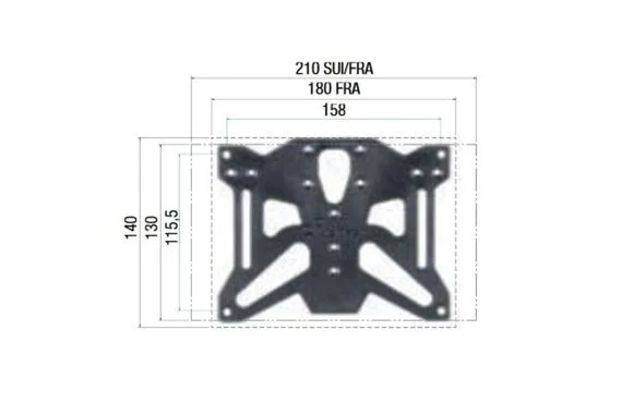 Support de plaque LighTech Kit réglable France/SuisseTRIUMPH 660 TRIDENT 660 – 2021 – 2025Ref : LIG00209A / 1123034