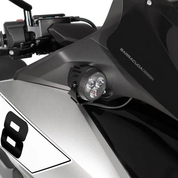 Support Phare Barracuda pour feux additionnels – NoirHONDA 750 FORZA 750 – 2021 – 2023Ref : BAR0613 / HF9003-21