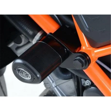 Tampons de protection R&G Racing KTM 1290 SUPER DUKE avec platine de deport 2014-2019