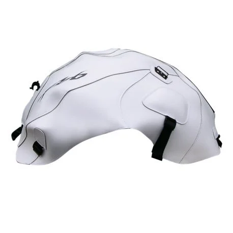 Tapis de reservoir BAGSTER YAMAHA FZ6 N/S2 non carenee 2008 BLANC/BANDE ROUGE