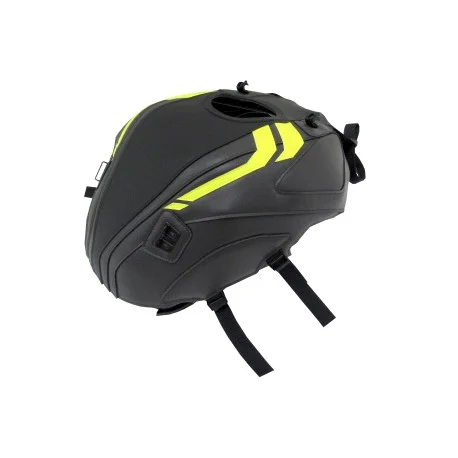 Tapis de reservoir BAGSTER YAMAHA MT 125 2018-2019NOIR MAT GRAINE/ESPACE/DECO JAUNE FLUO