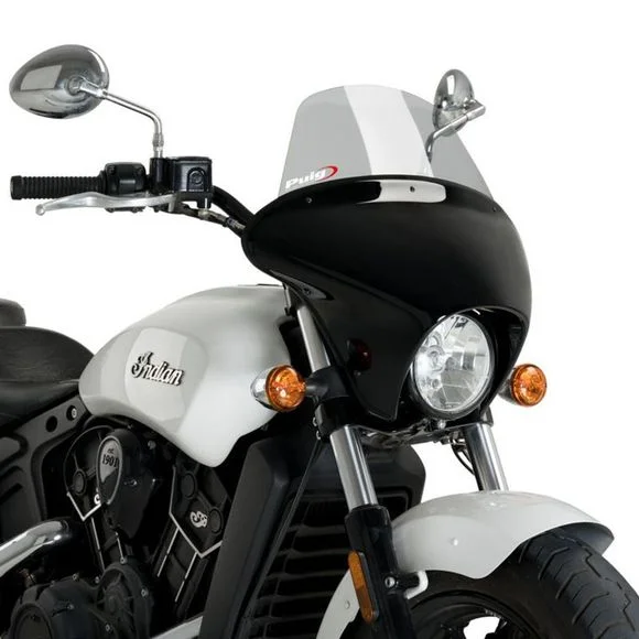 Tête de fourche Puig BATWING SML Touring (noir brillant) – Gris Ref : PUI0364