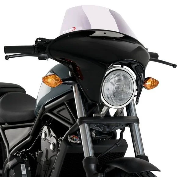 Tête de fourche Puig BATWING SML touring (noir mat) – IncoloreHONDA 500 CMX 500 A REBEL ABS (PC56) – 2017 – 2019Ref : 21062